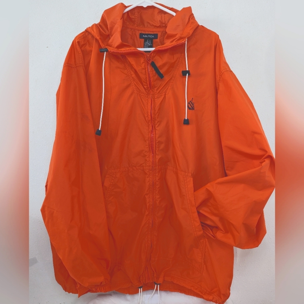 Nautica Full Zip Hooded Windbreaker Men's XXL